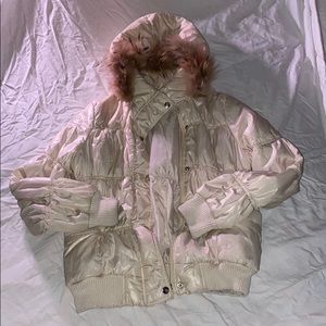 y2k / 90s cream down jacket